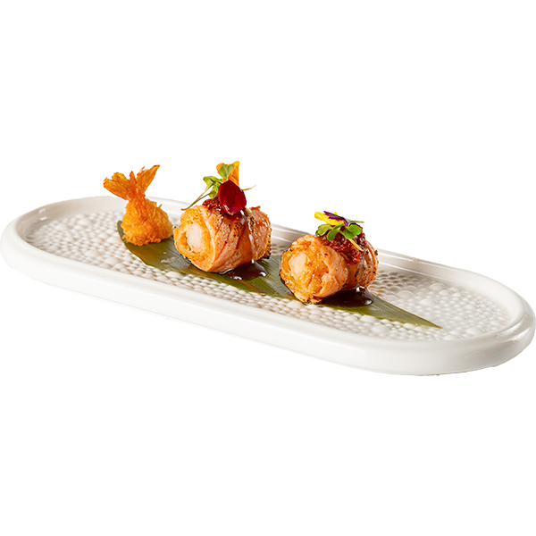 ROLLITO DE SALMÓN FLAMBEADO (2U)