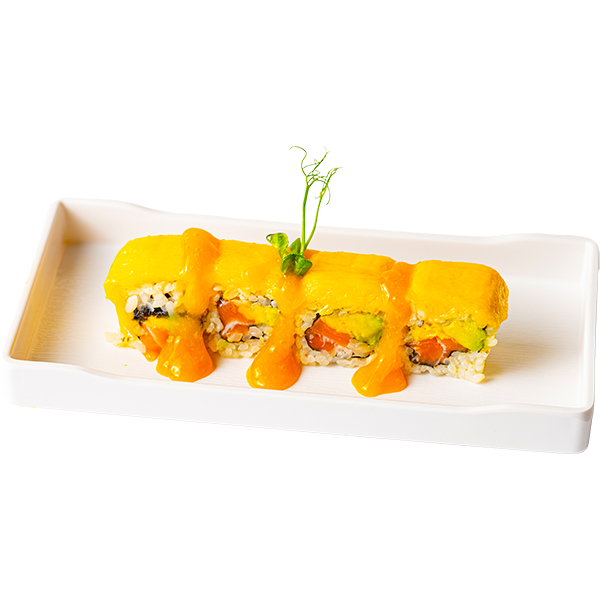 ROLL DE SALMÓN Y MANGO (4U)